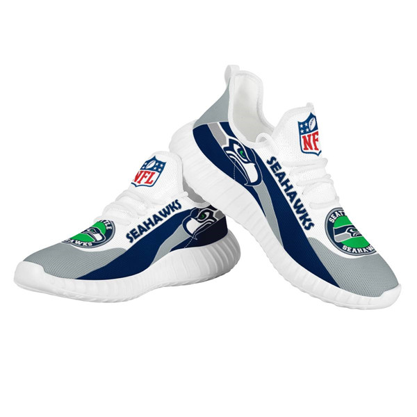 Men's Seattle Seahawks Mesh Knit Sneakers/Shoes 005 Men's Seattle Seahawks Mesh Knit Sneakers/Shoes 005